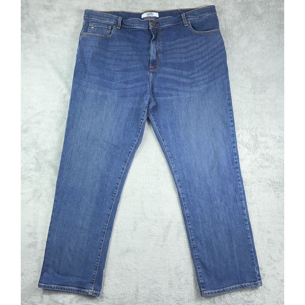 Tommy Hilfiger Baggy Jeans Men 42 Blue Relaxed Fit Stretch Y2K Measures 42x31